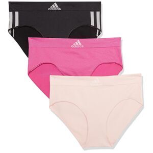 Adidas Women Seamless Brief Underwear 3 Pack Black Pink Small